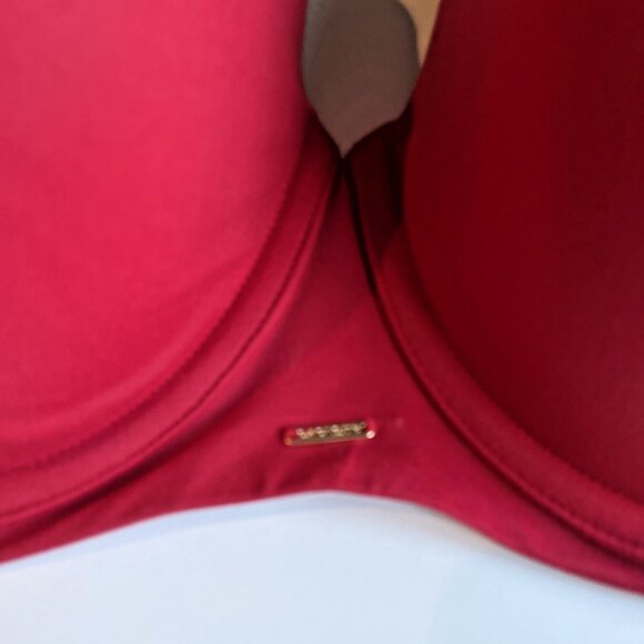 Cacique Lane Bryant Modern Luxe Lightly Lined Balconette Bra Size 42DDD Red - Picture 2 of 9